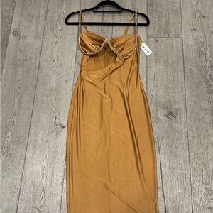 Gold n Glitz Cutout Dress